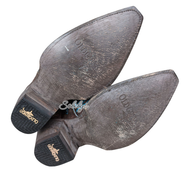 Old Gringo Amber Embroidered Brown Turquoise Short Sintino Toe Cowboy Boot 7.5B - Picture 7 of 10